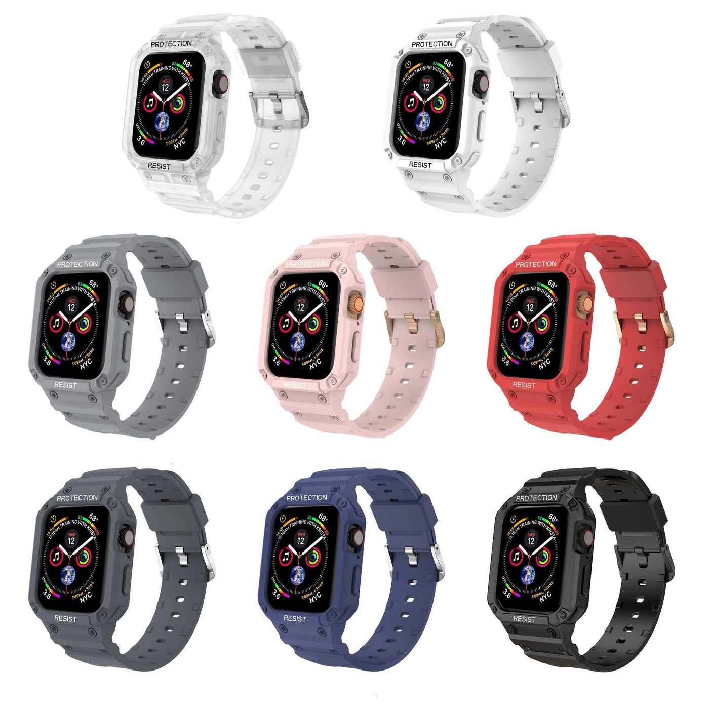 Watch Series 8 All-Series Watch Lntegrated Soft Sport TPU Strap