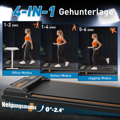 Walking Pad Treadmill For Home - Home Office Treadmills Under Desk Desk Treadmill Pad Quiet Portable Compact Treadmill Small Mini Treadmill LED Display Remote Control Treadmill Weight Of 120KG