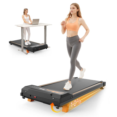 Walking Pad Treadmill For Home - Home Office Treadmills Under Desk Desk Treadmill Pad Quiet Portable Compact Treadmill Small Mini Treadmill LED Display Remote Control Treadmill Weight Of 120KG