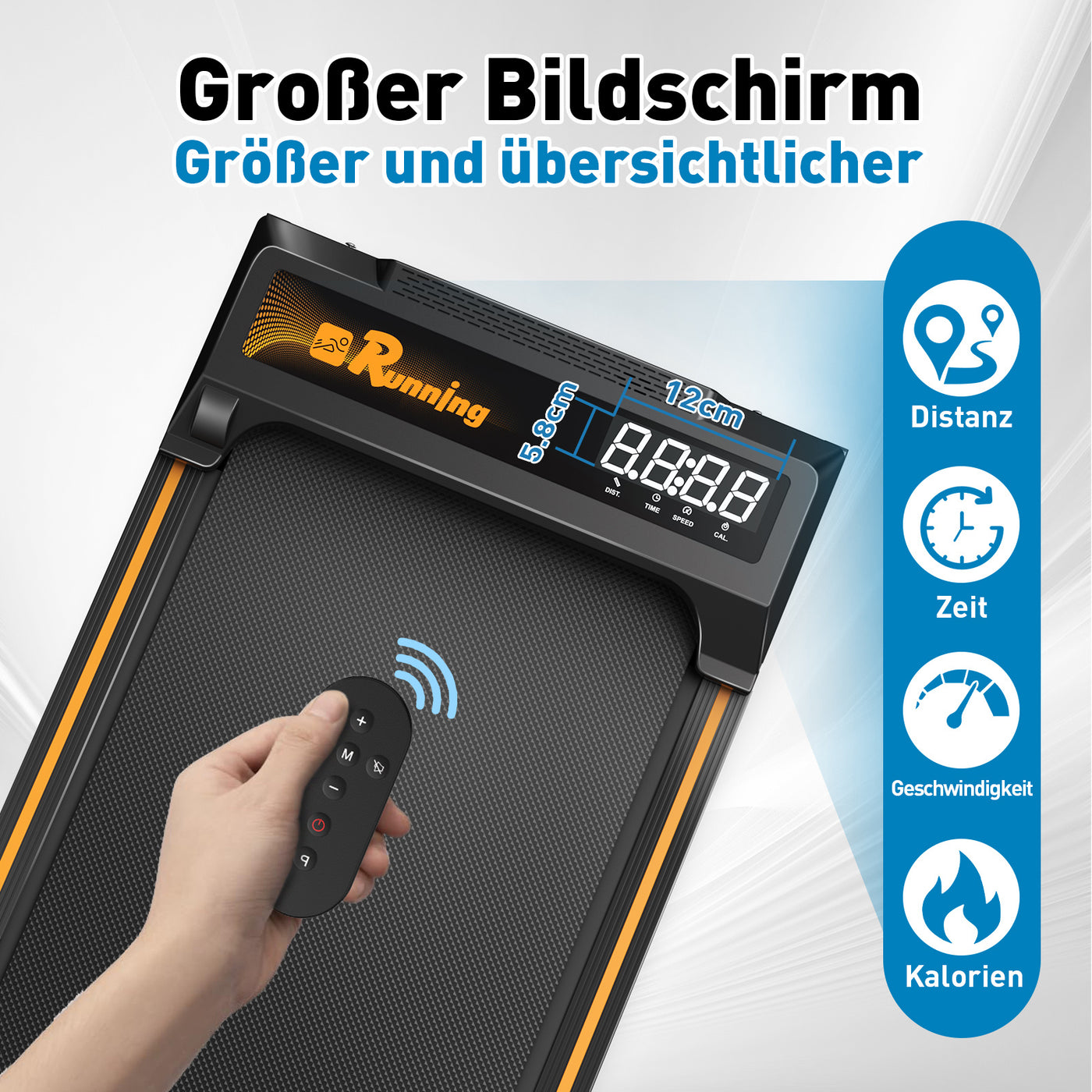 Walking Pad Treadmill For Home - Home Office Treadmills Under Desk Desk Treadmill Pad Quiet Portable Compact Treadmill Small Mini Treadmill LED Display Remote Control Treadmill Weight Of 120KG